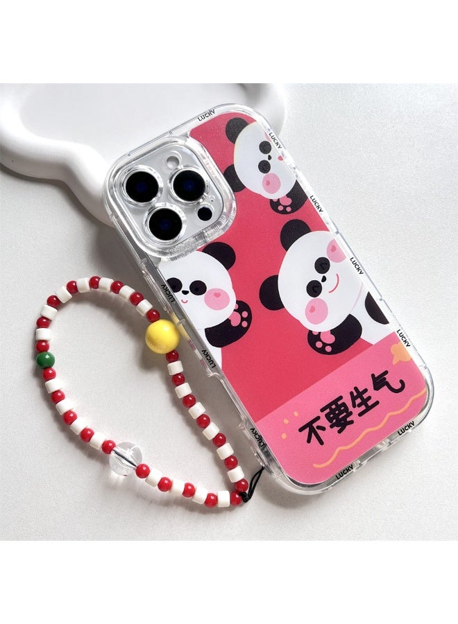 NIBEMINENT Cute Panda Protective TPU Case Cover For iPhone 16 Plus Clear - Image 2