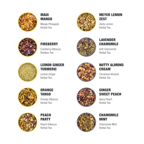 Tiesta Tea - Discovery Sampler Dry Flight Set, Loose Leaf, High to No Caffeine, Hot & Iced Up to 200 Cups, Tea Variety Pack with Green, Herbal, Black & Chai Brew, 20 Resealable Sample Pouches - Image 5