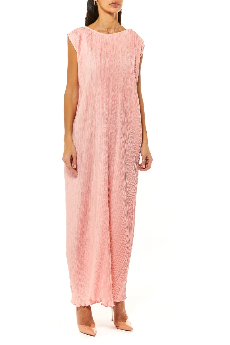 Moistreet Crushed Harir Maqsood Maxi Dress