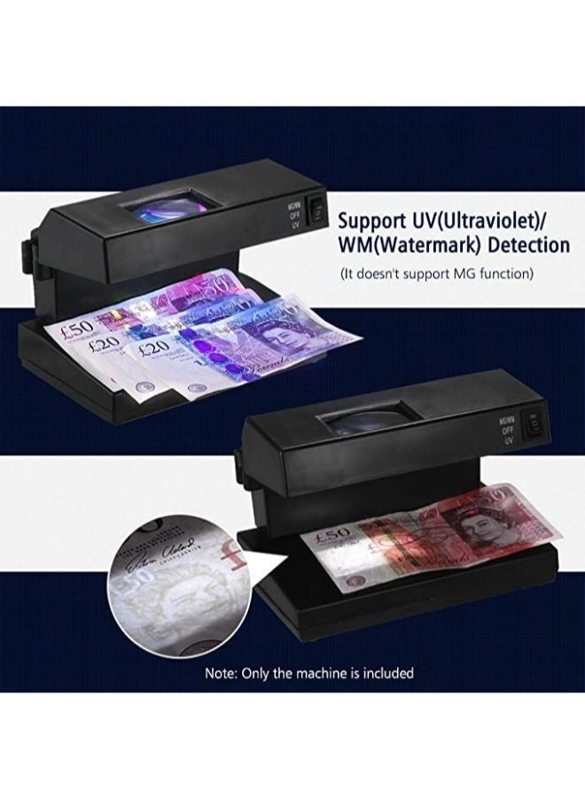 Portable Desktop Counterfeit Bill Detector Cash Currency Banknotes Notes Checker Machine Support UV and Watermark Detection with Magnifier Forged Money Tester - Image 5
