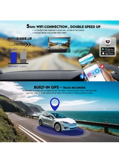 AKEEYO AKEEYO AKY-T1 4k Ultra HD 3-inch Compact Dash Cam Front and Rear Camera  - Image 5