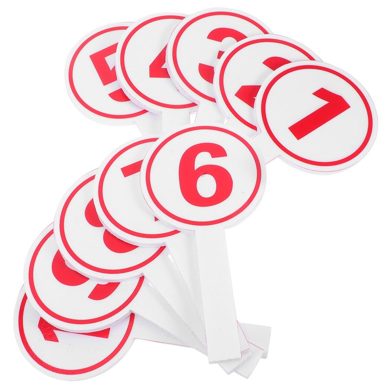 Handheld Number Score Paddles For Cheerleading Competitions 10Pcs Voting Scoreboards For Sports Events Lightweight Foam Material Bright Color Design - Image 5
