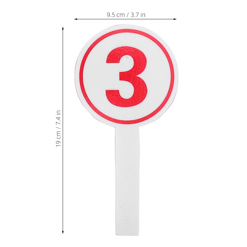 Handheld Number Score Paddles For Cheerleading Competitions 10Pcs Voting Scoreboards For Sports Events Lightweight Foam Material Bright Color Design - Image 2