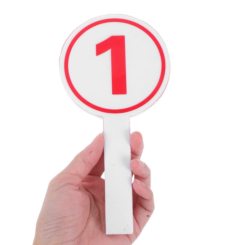 Handheld Number Score Paddles For Cheerleading Competitions 10Pcs Voting Scoreboards For Sports Events Lightweight Foam Material Bright Color Design - Image 3