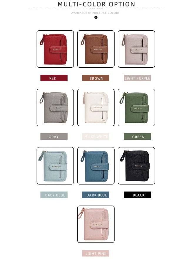 baellerry Korean Women's Purse Short Fashion Button Multi-card Wallet Advanced Sense Coin Wallet  - Image 4