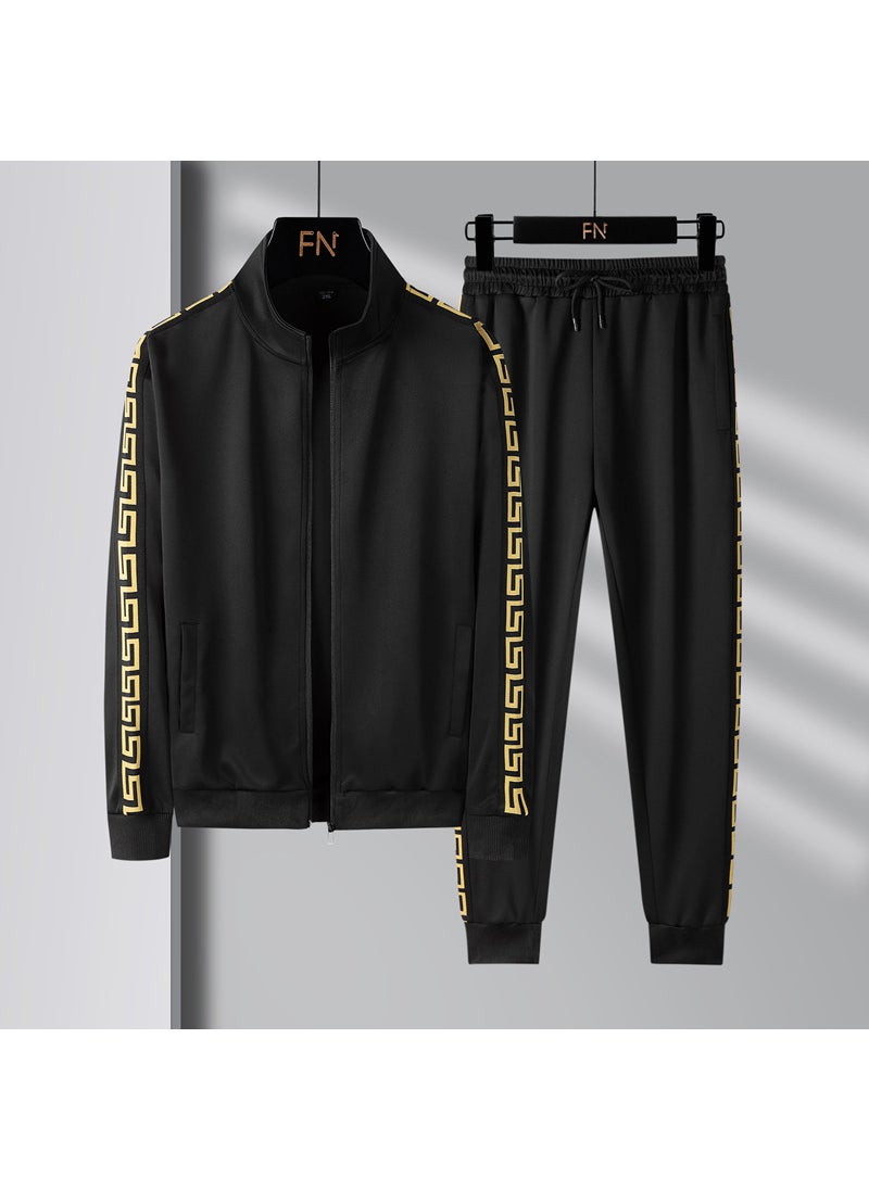 Generic Spring Autumn Mens Casual Sport Tracksuit Korean Fashion White  - Image 3