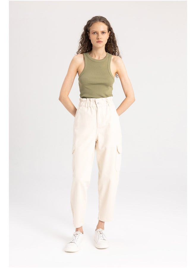 DeFacto Woman Paperbag Cargo Denim Trousers  - Image 5