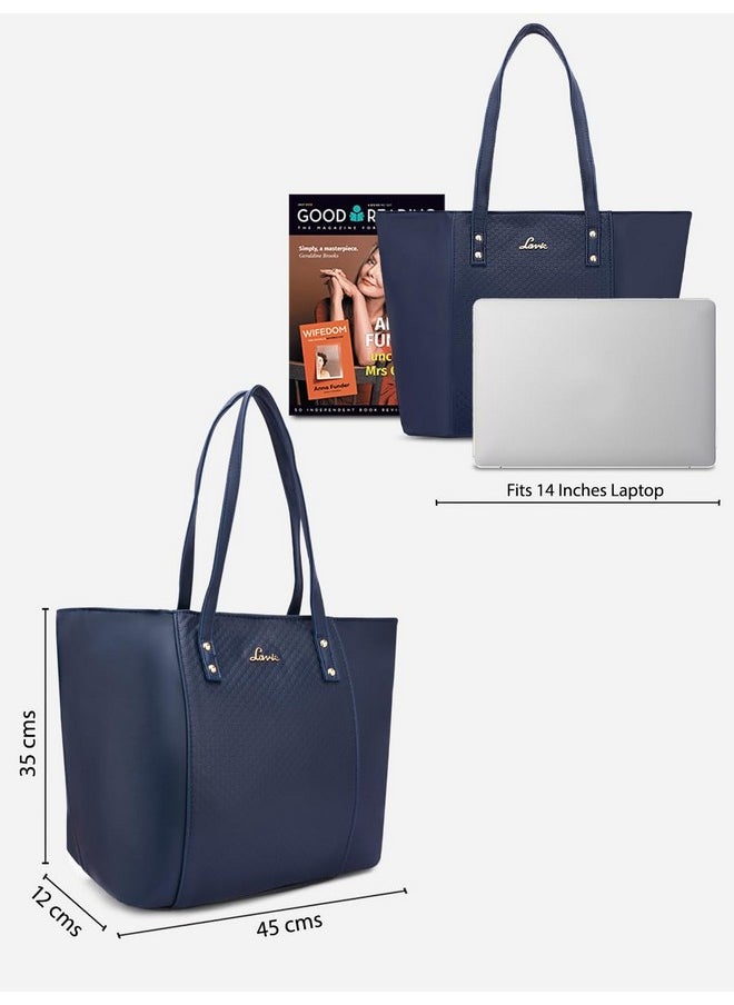 Lavie Lavie Women's Emb Nova Tote Bag | Ladies Purse Handbag (Navy)  - Image 4