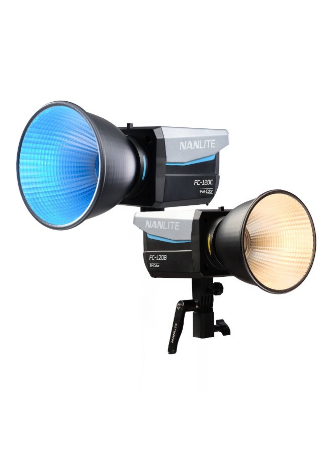 Nanlite FC120C RGB LED Spotlight + Nanlite FC120B Bi-Color LED Spotlight - Image 1