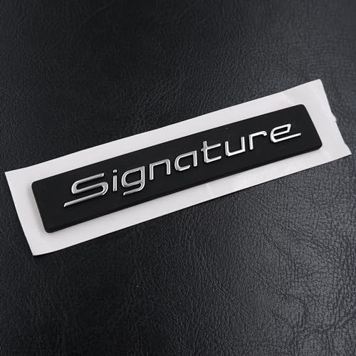 Asraw Chrome Finish Signature CAR Badge Emblem Monogram Logo Decals Wraps 3D Sticker for for Cars Signature Size (9.5x2 cm) - Image 3