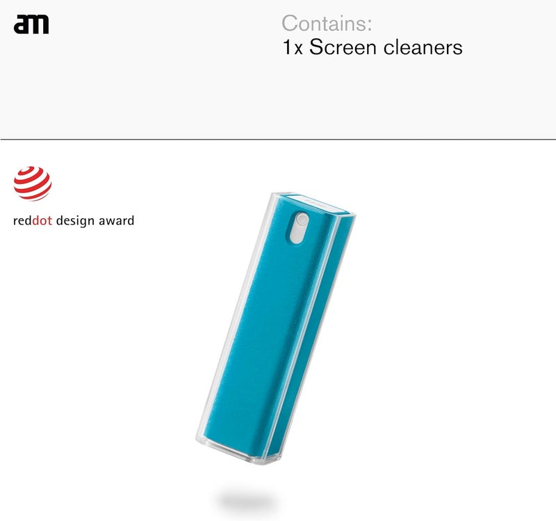 am 2 in 1 Screen Cleaner Mist Spray - Versatile for Computers, Phones, iPads, Laptops, and Car Smart Screens, Refillable and Eco-Friendly, Includes Harm-free Liquid, 1 Pack, Blue - Image 2
