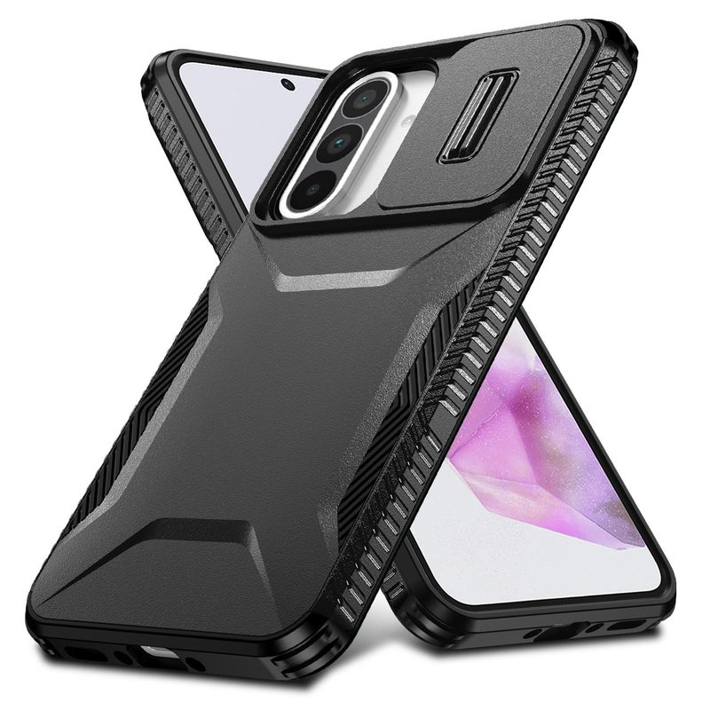 HuHa Case Cover For Samsung Galaxy A56 5G Sliding Camshield Phone Case(Black) - Image 2
