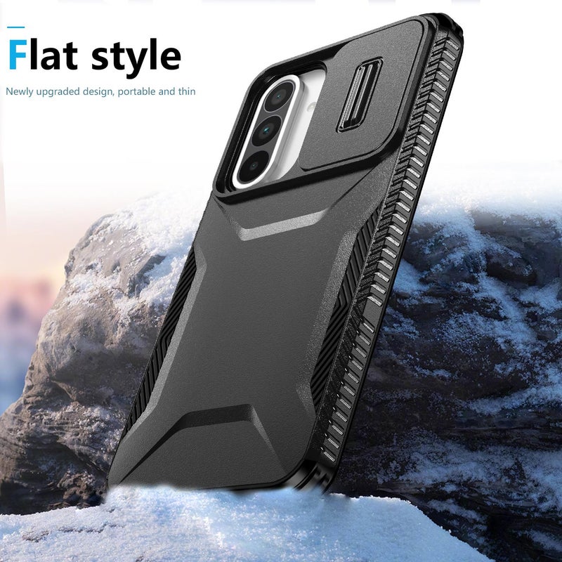 HuHa Case Cover For Samsung Galaxy A56 5G Sliding Camshield Phone Case(Black) - Image 5