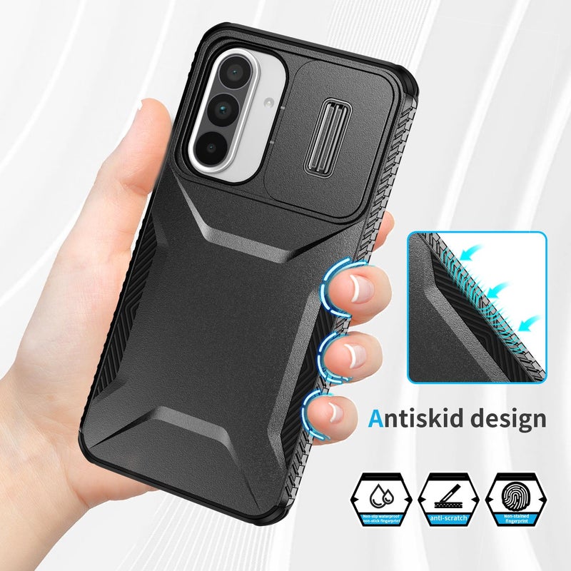 HuHa Case Cover For Samsung Galaxy A56 5G Sliding Camshield Phone Case(Black) - Image 4