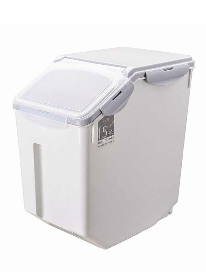 رولستيمي حاويات تخزين الطعام محكمة الإغلاق مع مغرفة ، حاوية تخزين طعام ذات سعة كبيرة 15 كجم ، صندوق تخزين مخزن المطبخ للأرز والحبوب والدقيق - Image 3