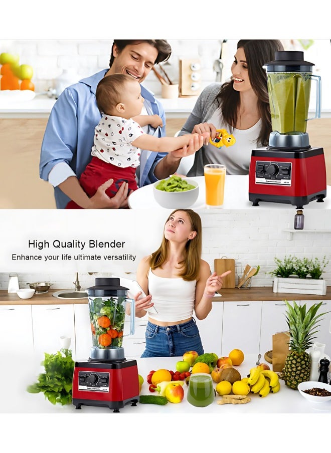 Professional Blender | 2L High-Power Smoothie Maker & Grinder | Commercial Grade Food Processor With 6 Blades