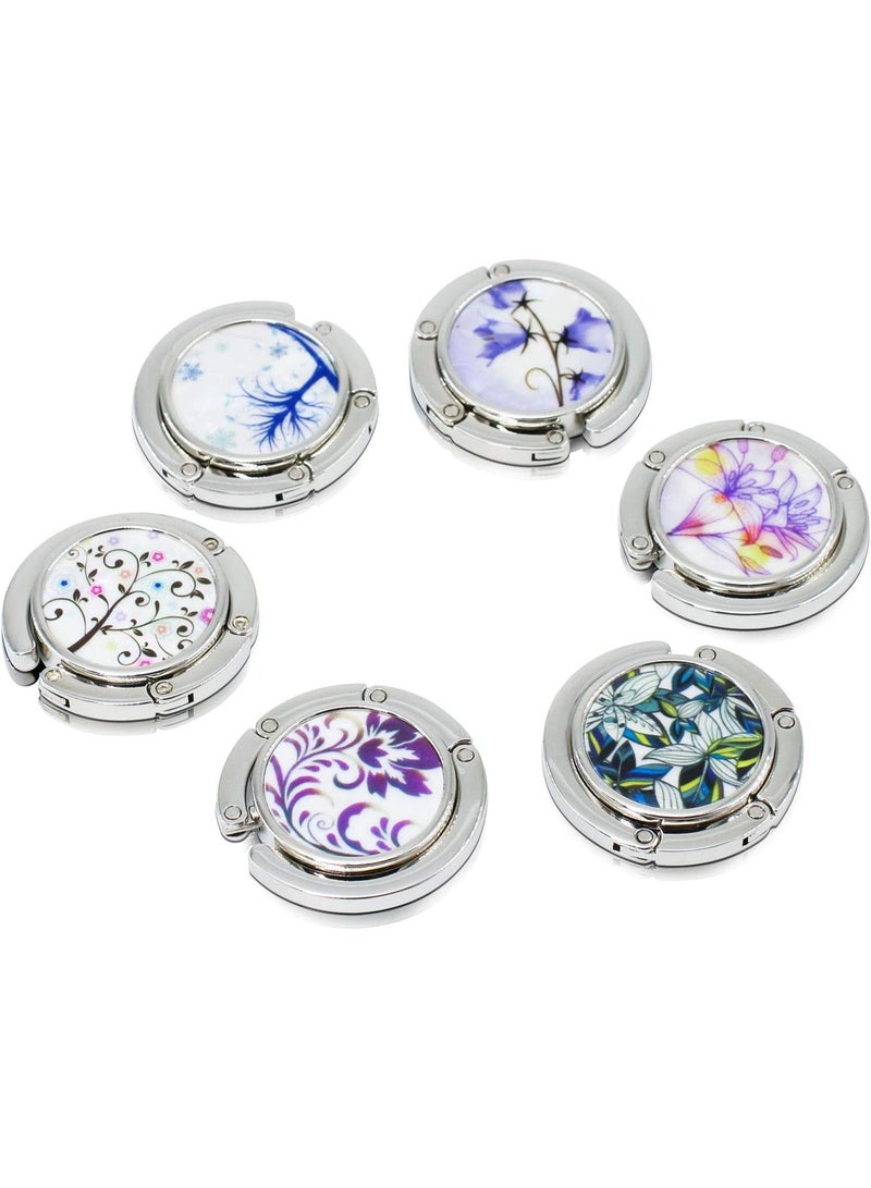 BEAVOING Set of 6 Mixed Pattern Foldable Womens Bag Purse Hook Handbag Hanger Holder - Image 4