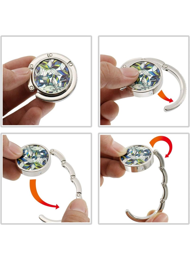 BEAVOING Set of 6 Mixed Pattern Foldable Womens Bag Purse Hook Handbag Hanger Holder - Image 3