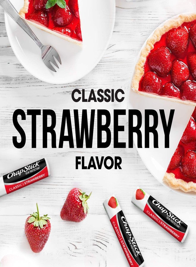 ChapStick Classic Strawberry Lip Balm Tubes, Lip Care and Lip Moisturizer - 0.15 Oz (Pack of 12) - Image 2