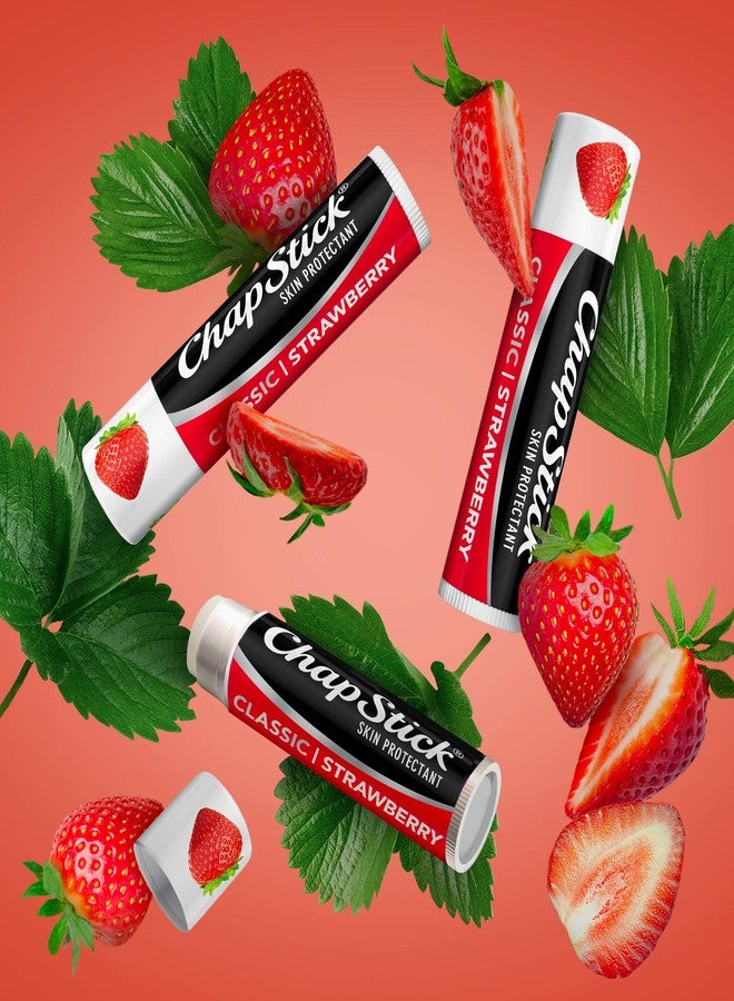 ChapStick Classic Strawberry Lip Balm Tubes, Lip Care and Lip Moisturizer - 0.15 Oz (Pack of 12) - Image 3