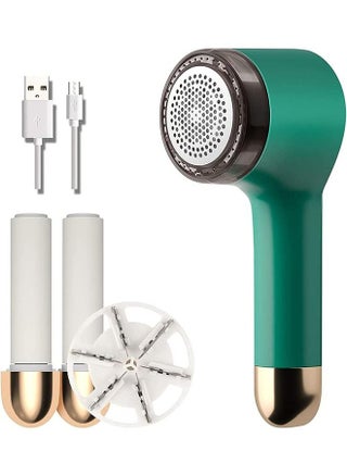 Fabric Shaver Fuzz Remover, Sweater Shaver, Electric Clothes Lint Remover Fabric Shaver 2 in 1 for Clothes Sweaters Sofas USB Lint Shaver with 2 Lint Rollers and 6-Leaf Blades(Green) - pzsku/Z05BCC5E8B8B8936FC8AAZ/45/_/1693533737/2918445b-a084-4c92-8dc2-f2f39b3540d1