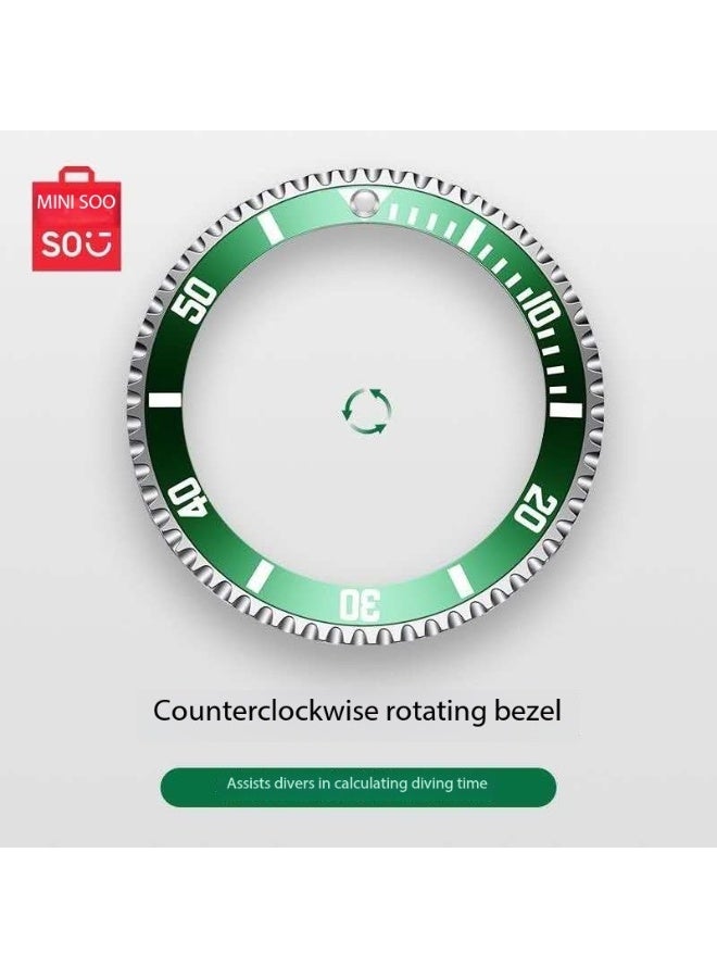 MINISO Waterproof Stainless Steel Wristwatch – Chronograph Analog , 30M Water Resistant, Green Dial, Men’s Fashion Watch - Image 5