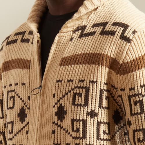 Pendleton The Original Westerley, Cardigan Sweater with Zipper and Metal Ring Loop, 100% Virgin Wool, Sweaters for Men, Heavy Cable Knitted Sweater - Image 4