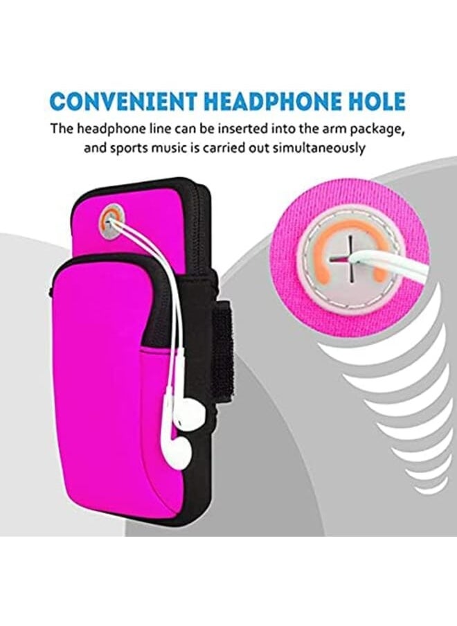 KASTWAVE - Running Armband Phone Holder Phone Armband Running Bag Bags Men And Women Sport Arm Band For Phone Running Armband Bag Multi Cell Phone Armband Pouch For Up To 6 Inch Pink - Image 1