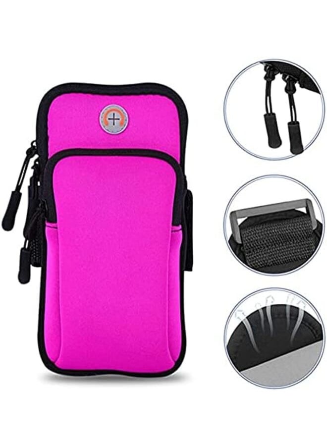 KASTWAVE - Running Armband Phone Holder Phone Armband Running Bag Bags Men And Women Sport Arm Band For Phone Running Armband Bag Multi Cell Phone Armband Pouch For Up To 6 Inch Pink - Image 1