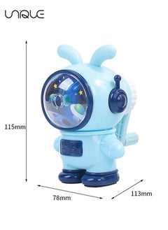 Unique Pencil Sharpeners, 3 Gears Adjustable Colored Pencil Sharpener, Space Rabbit Shape High Capacity Shavings Tray, Manual Pencil Sharpener for Teachers, Artists, Engineers, Architects (Blue)  - Image 2