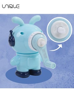 Unique Pencil Sharpeners, 3 Gears Adjustable Colored Pencil Sharpener, Space Rabbit Shape High Capacity Shavings Tray, Manual Pencil Sharpener for Teachers, Artists, Engineers, Architects (Blue)  - Image 4