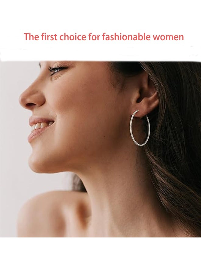 YJ 12 Pairs Hypoallergenic Fashion Stud Earrings Set for Women ,Large Ear Ring&Moon Ear Piercing, Multi-StylesEarring Jewelry Silver - Image 3