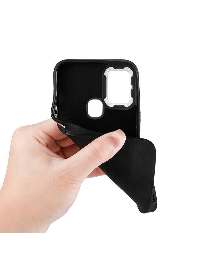 erorex Case For Samsung Galaxy A21s Skin-Feel Electroplating TPU Shockproof Phone Case - Image 3