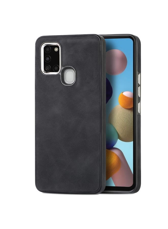 erorex Case For Samsung Galaxy A21s Skin-Feel Electroplating TPU Shockproof Phone Case - Image 1