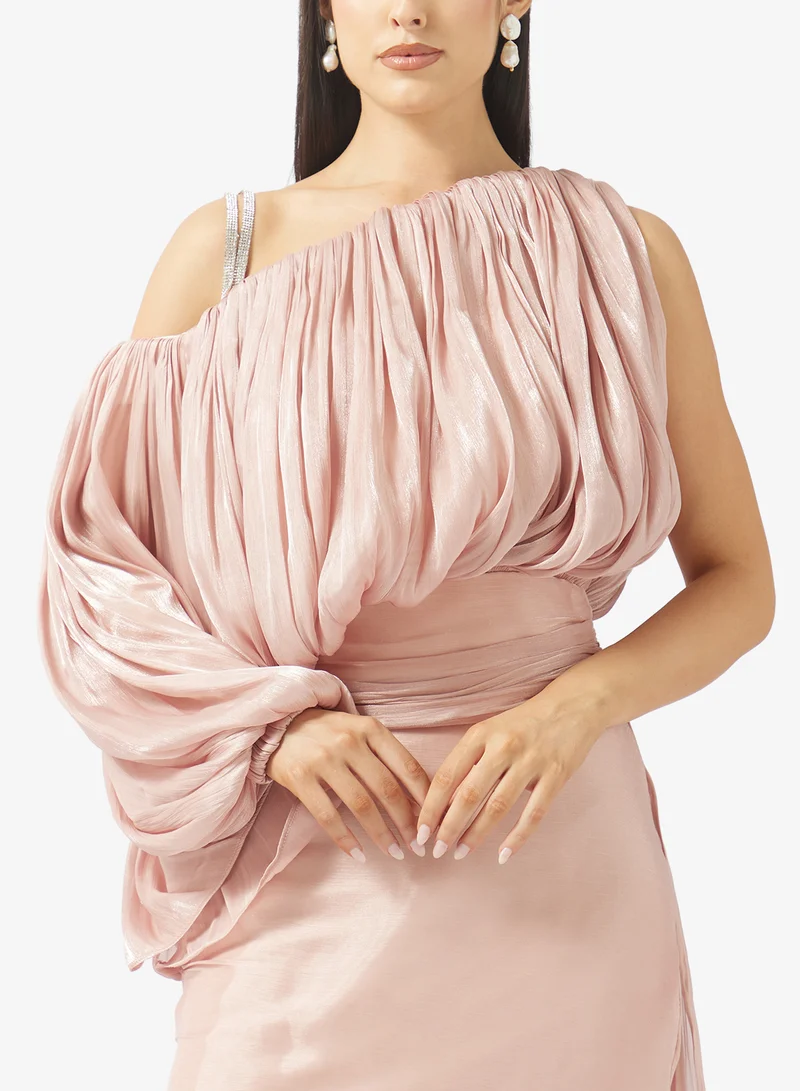Namshi x one-shoulder gown dress
