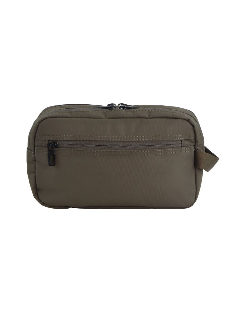 Discovery Downtown Travel Toiletry Bag – Eco Recycled Dopp Kit with Multi-Compartment Zipper Organizer & Side Handle | Travel, Gym & Daily Grooming - Image 4