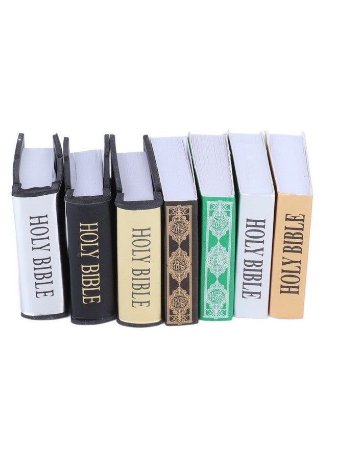 Zerodis كتاب مقدس مصغر 1:12 أثاث كتاب جيب لبيت الدمى ملحقات كتاب كتاب قابل للطي لعبة مصغرة ملحق مكتبة دراسة مصغر - Image 2