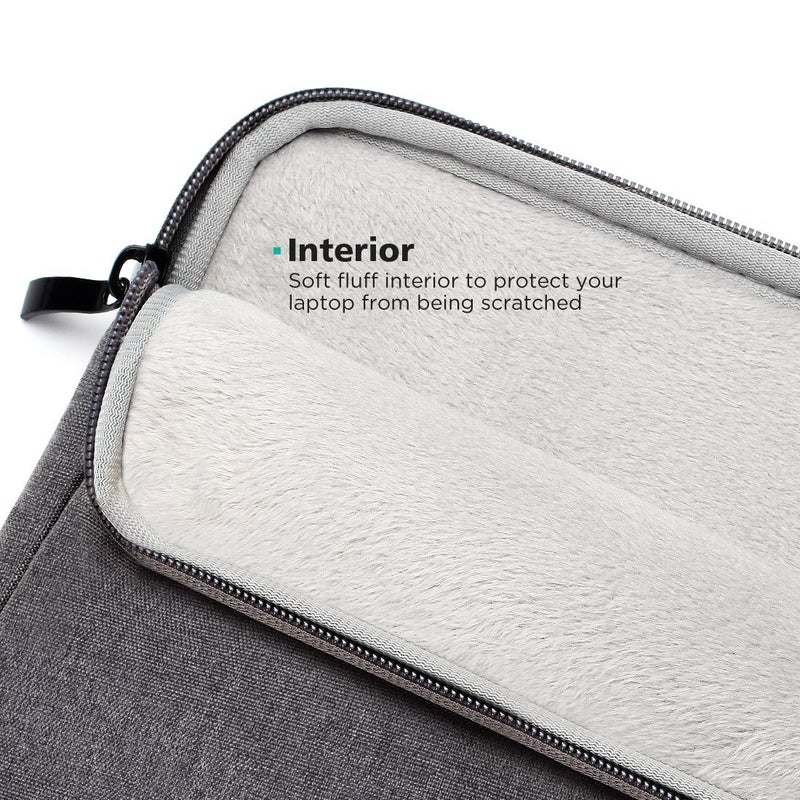 NIDOO 13-14 inch Laptop Sleeve Case Protective Computer Cover for 14" MacBook Pro M4 M3 M2 M1 / 14.4" Surface Laptop Studio/ThinkPad X1 Carbon / P14s T14 L14 E14 / HP, Dark Grey - Image 3