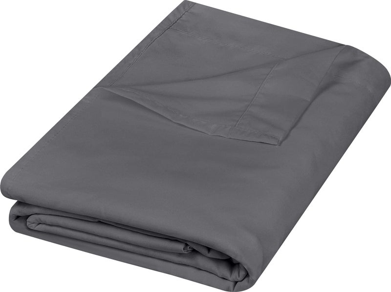 Utopia Bedding Flat Sheet 1 Pack Full Grey Soft Brushed Microfiber Fabric Shrinkage Fade Resistant Top Sheet Easy Care Bed Sheet - Image 1