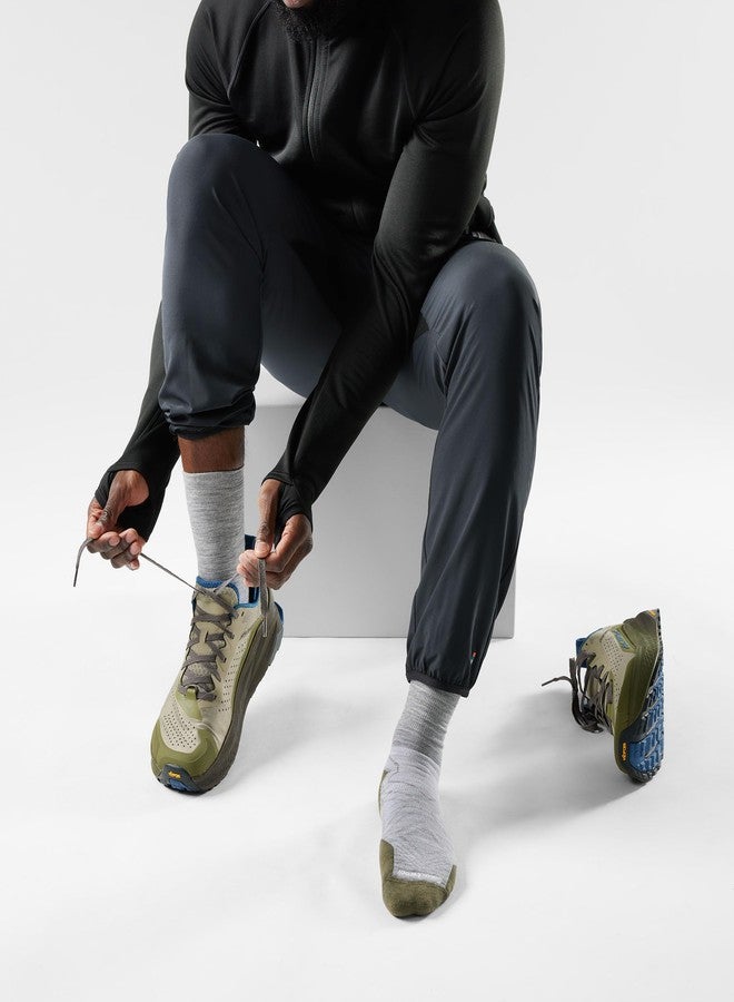 Smartwool, Men's, Run Targeted Cushion Mid Crew, Light Gray, Large - Image 2