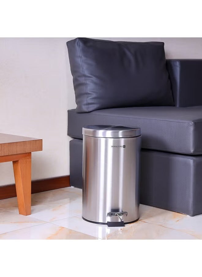 Generic Trash Basket With Pedal Silver 12 LITER  - Image 3