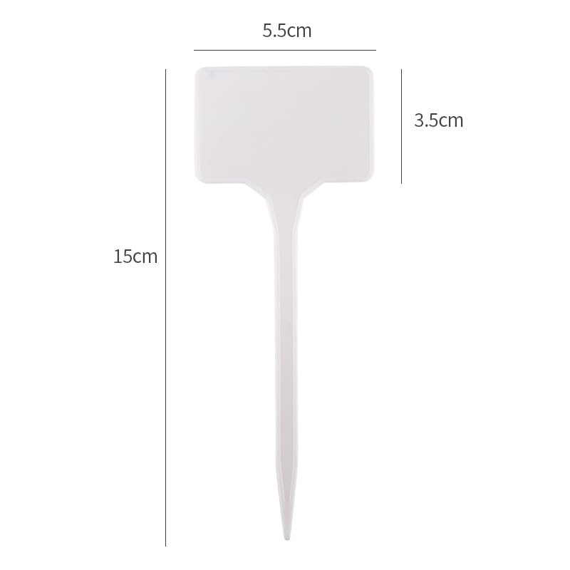 Grewery Plant Identification Tags Labels Markers, 15cm H x 5.5cm W, 50 Piece Pack, 9 Color Options, UV Resistant, Waterproof, Flexible (White) - Image 3