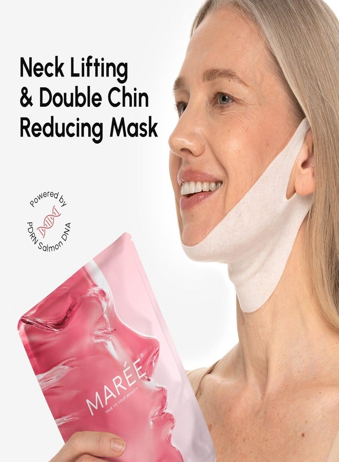 MAREE V Line Lifting Mask with PDRN Salmon DNA – Deep Collagen Face Mask for Women – Jawline Shaper Facial Masks with Retinol – Tightening & Firming Neck Lift Tape – Double Chin Strap for Face Lift - Image 2