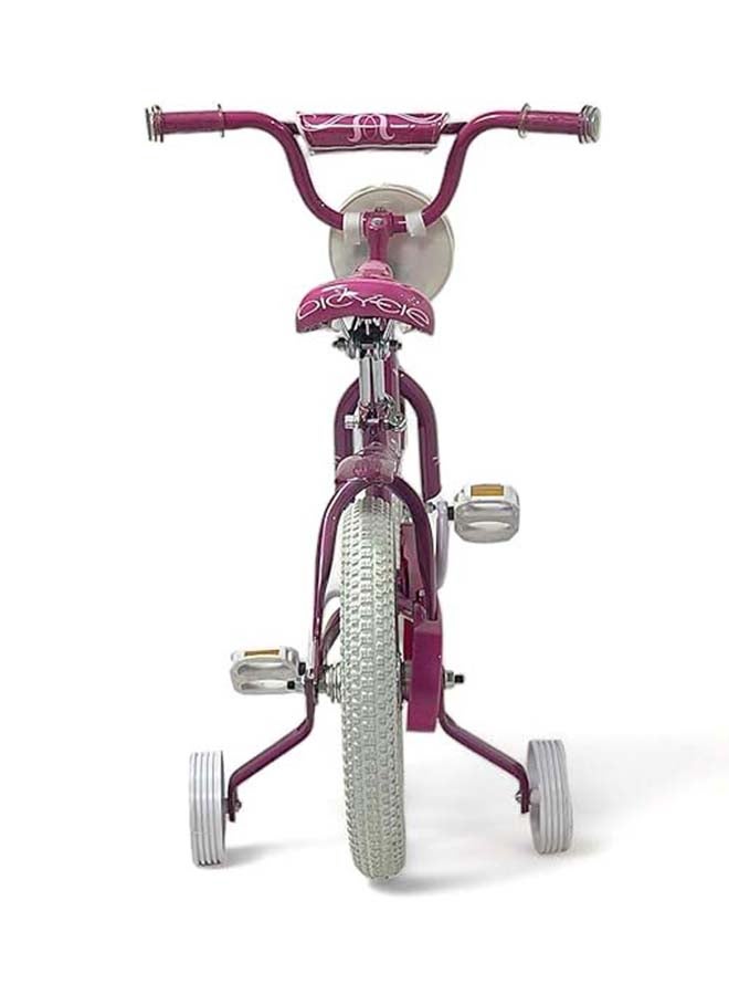 AL BADER Freestyle Kids Bike 16 Inch Bicycle for Girls Ages 7-10 Years, Purple Color, With Trainig Wheels, White Air Tires, With Small Bag, Hand & Foot Brakes. - Image 4