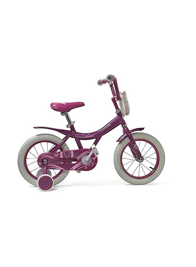 AL BADER Freestyle Kids Bike 16 Inch Bicycle for Girls Ages 7-10 Years, Purple Color, With Trainig Wheels, White Air Tires, With Small Bag, Hand & Foot Brakes. - Image 1