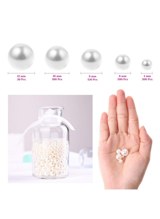 anezus Pearl Beads Anezus 800Pcs Ivory Pearl Craft Beads Loose Pearls For Jewelry Making Crafts Decoration And Vase Filler (Assorted Sizes)  - Image 5