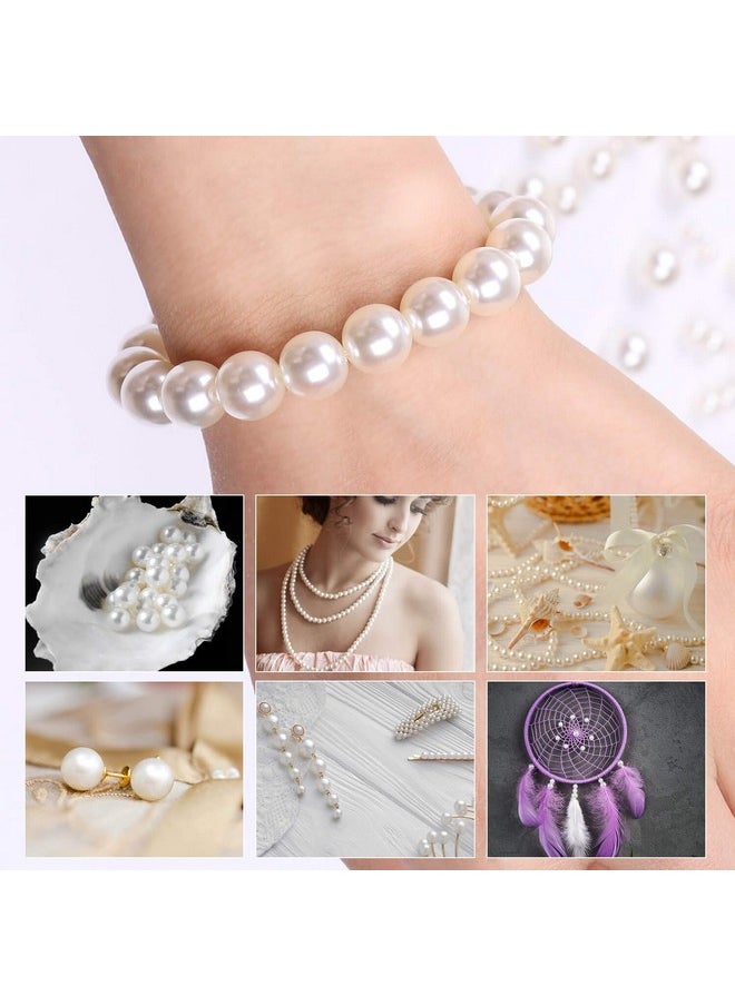 anezus Pearl Beads Anezus 800Pcs Ivory Pearl Craft Beads Loose Pearls For Jewelry Making Crafts Decoration And Vase Filler (Assorted Sizes)  - Image 3