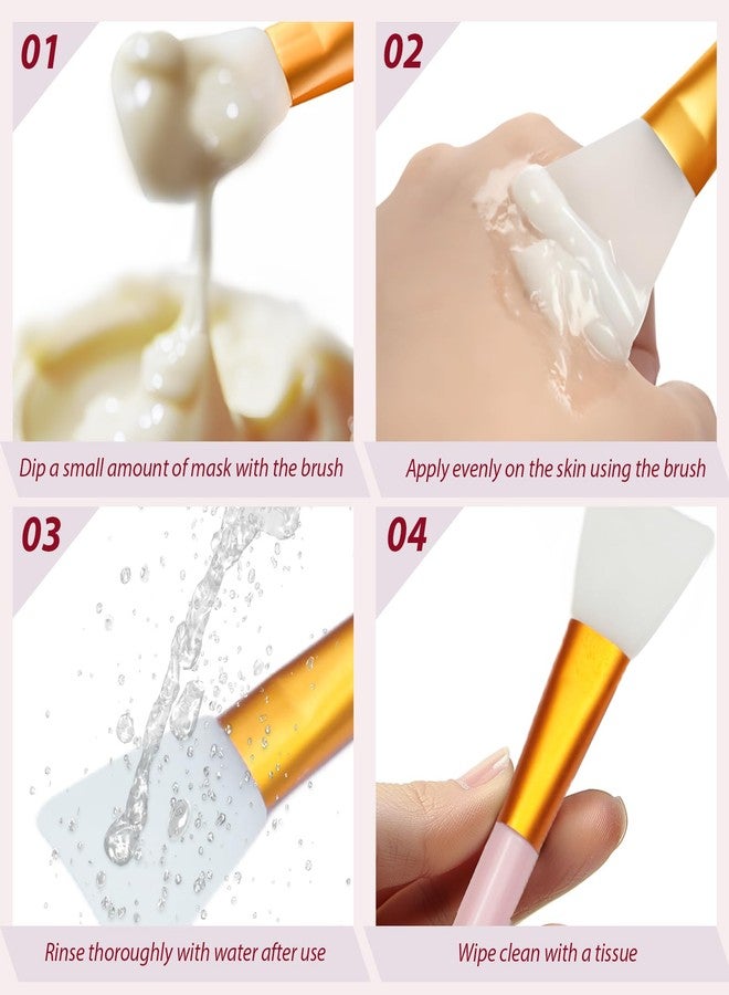 Zoolinn 4-Piece Soft Silicone Face Mask Brushes – Ideal for Mud Masks, Skincare, Body Lotion & Butter - Image 4