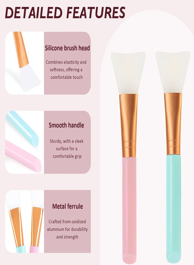 Zoolinn 4-Piece Soft Silicone Face Mask Brushes – Ideal for Mud Masks, Skincare, Body Lotion & Butter - Image 3