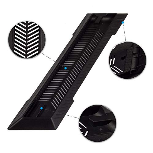 KlsyChry Vertical Stand for PS4 Slim PlayStation 4 Slim Console with Built-in Cooling Vents and Non-Slip Feet - Image 4